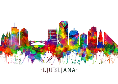Ljubljana Slovenia Skyline