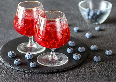 Two glasses of juice