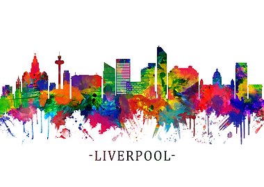 Liverpool England Skyline