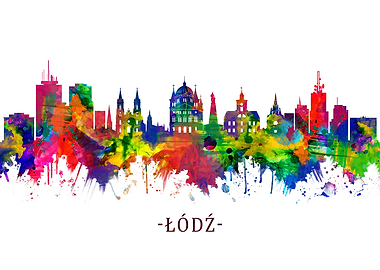 Lodz Poland Skyline