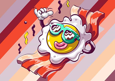 funny egg in the beach