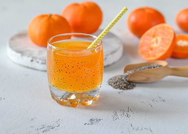 Glass of orange juice