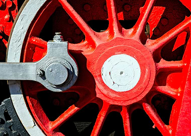 Steam Train Red Wheel