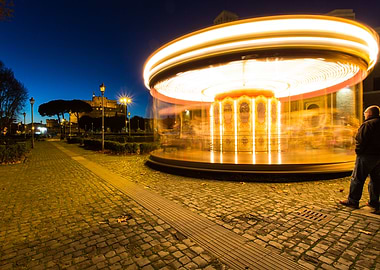 An ancient carousel in Rom