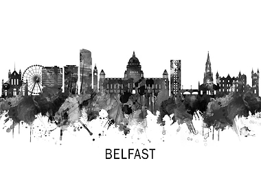 Belfast Skyline BW