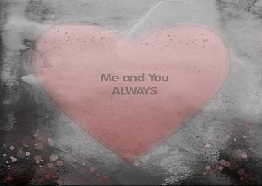 Me and you pink heart