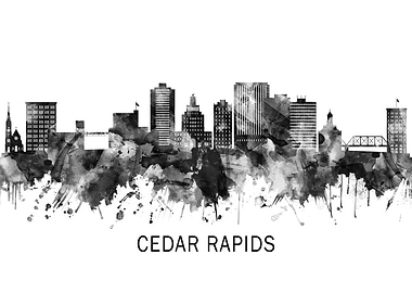 Cedar Rapids Iowa Skyline