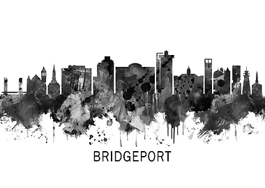 Bridgeport Skyline BW