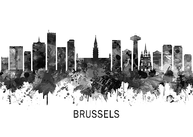 Brussels Belgium Skyline