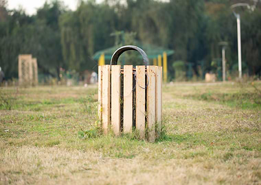 Wooden Recycle Bin