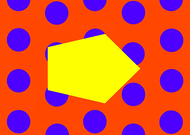 Yellow Polygon on Dots