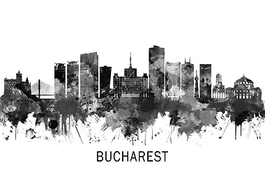 Bucharest Romania Skyline