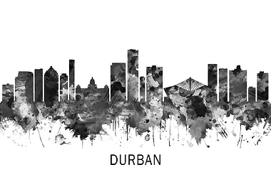 Durban Skyline BW