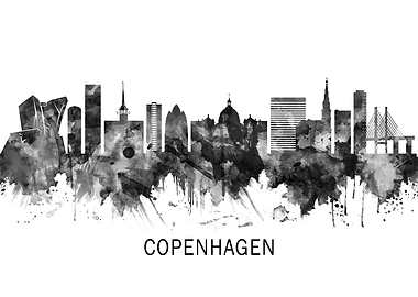 Copenhagen Denmark Skyline