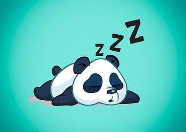 funny sleeping panda