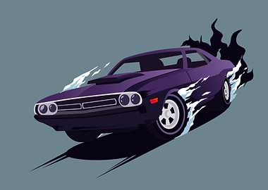 american muscle car art