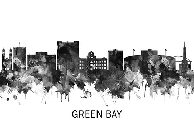 Green Bay Skyline BW