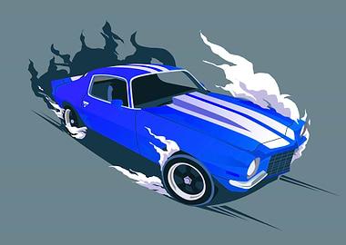 american muscle car art