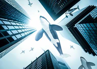 Whales Above The City