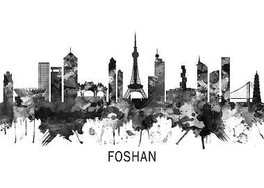 Foshan China Skyline BW