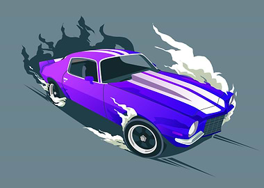 american muscle car art
