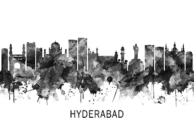 Hyderabad Skyline BW
