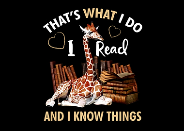 Giraffe And Books