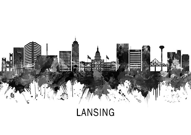 Lansing Michigan Skyline