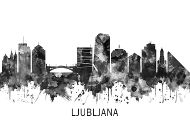 Ljubljana Slovenia Skyline