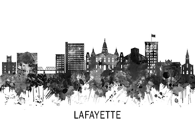 Lafayette Skyline BW