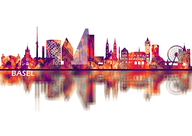 Basel Switzerland Skyline