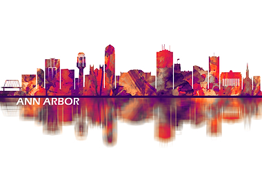 Ann Arbor Michigan Skyline