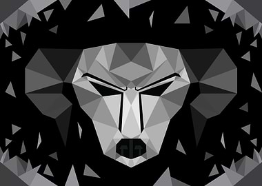 Low poly Art Bull Head