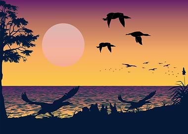 Great Art Nature Sunrise