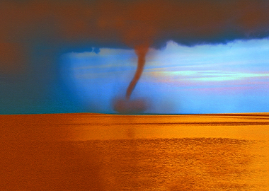 Dust devil in the Sahara