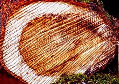 Wood trippy abstract macro