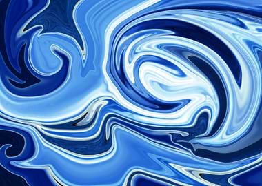 Acrylic Pouring Art Blue