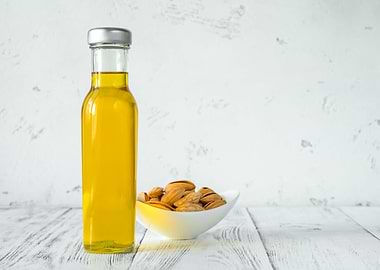 Bottle of almond oil