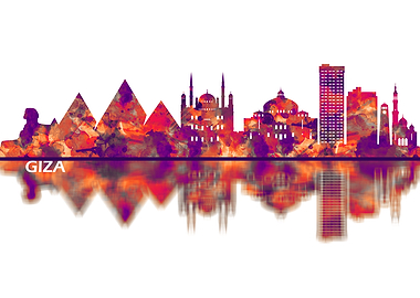 Giza Egypt Skyline