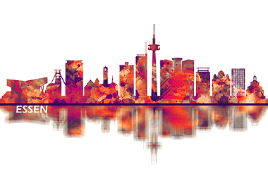 Essen Germany Skyline