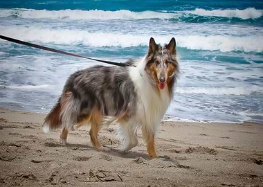 white dog beach
