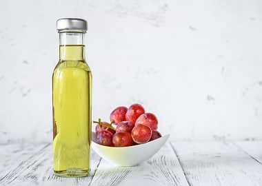 Bottle of grape seed oil