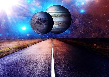 Road to moon and saturn