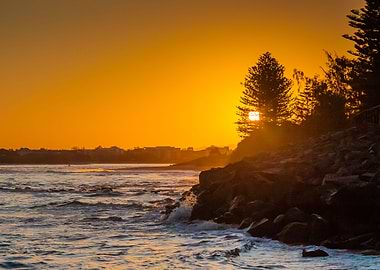 Sunset Over The Beach