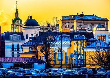 Yellow And Blue Sunset