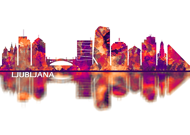 Ljubljana Slovenia Skyline