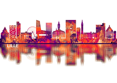 Lille France Skyline