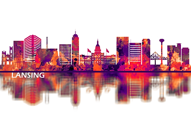 Lansing Michigan Skyline