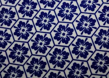 Flowers blue patterns art