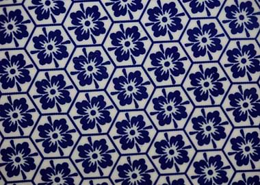 Blue flowers pattern plate